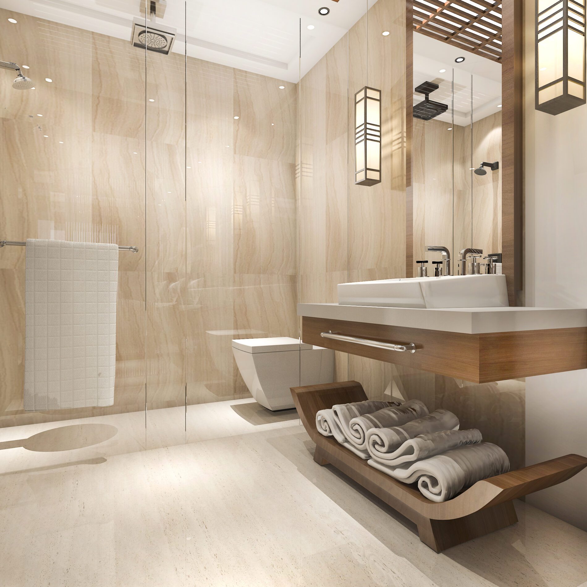 No.1 Best Shower Modern Bathroom Ideas - Daka Construction